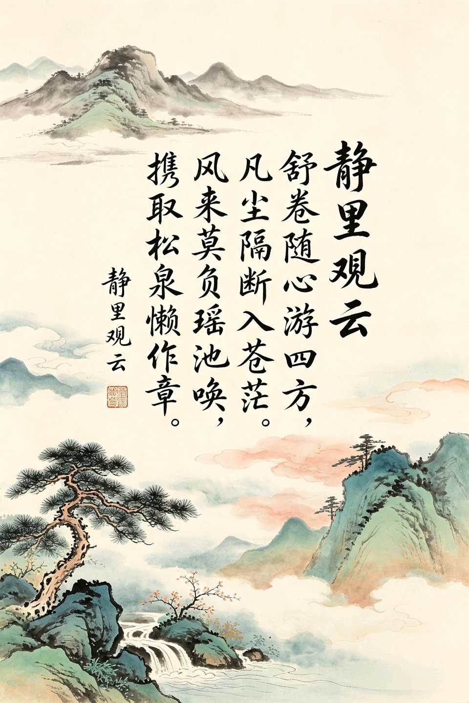 《满江红•中国烈士纪念日》《静里观云》《咏作家残雪》《长亭怨慢•过泾县桃花潭》《咏泰山》《粉黛草》​《沁园春•纪念长征胜利九十周年》 作者：詹世和