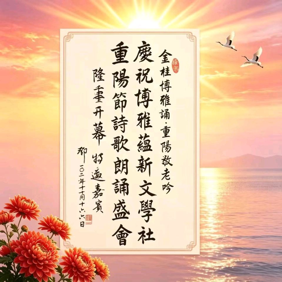 (🏆🏆15号) 京津沪头条‖蓝天归来诵/银杏作品【金桂博雅诵•重阳敬老吟】重阳诗会‖博雅诗社-审编发布‖（图20）