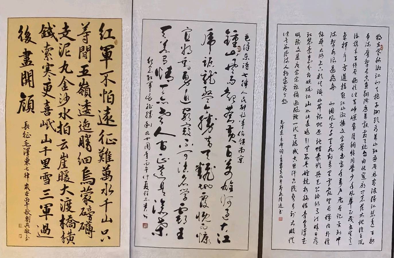 江山换彩苍穹灿-岁月存辉浩气芳∥桂林市纪念中国工农红军长征胜利90周年大型老少诗书画篆艺术展∥长征颂歌∥桂林北京头版头条(图54)