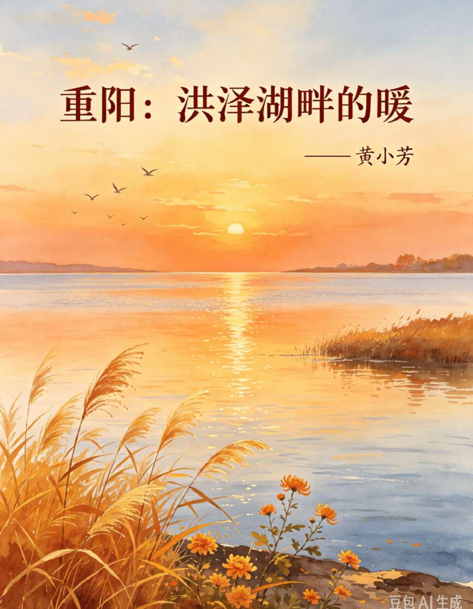【诗歌】重阳：洪泽湖畔的暖（外二首） // 黄小芳《清江文学》4801期（图2）