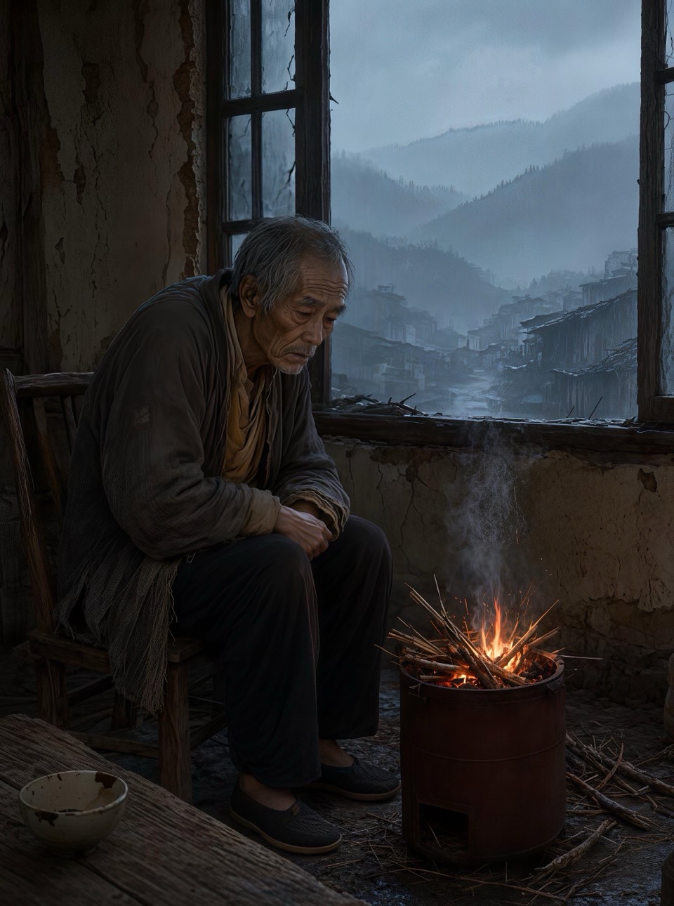 西江月· 小镇连天阴雨