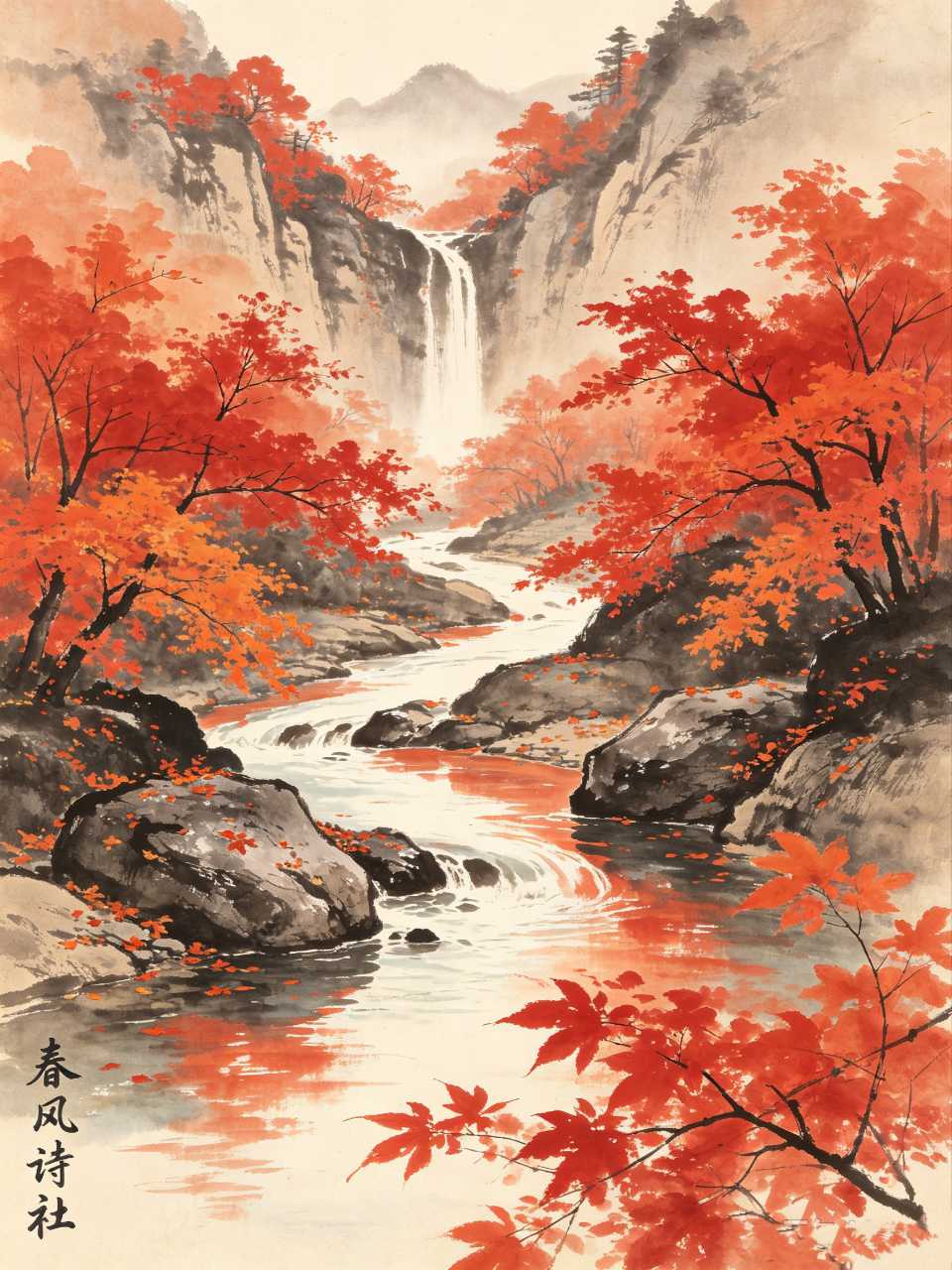 春风诗社秋山红叶集锦刊(图6)